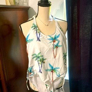 Small bathing suit with coconut print